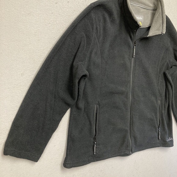Cabelas Fleece Jacket Mens 2XL Black Full Zip Long Sleeve Outdoors Casual XXL - Picture 6 of 11